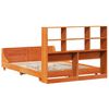 vidaXL Bed Frame without Mattress Wax Brown 135x190 cm Double Solid Wood Pine
