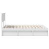 vidaXL Bed Frame with Headboard White 140 x 190 cm Solid Pine Wood