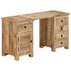 vidaXL Pedestal Desk Solid Wood Mango 140x50x77 cm