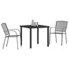 vidaXL Garden Dining Set 3 pcs Anthracite Powder-Coated Steel