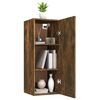 vidaXL Hanging Wall Cabinet Smoked Oak 34.5x34x90 cm Engineered Wood
