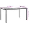 vidaXL Garden Table 150x90x75 cm Poly Rattan and Acacia Wood Grey