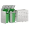 vidaXL Wheelie Bin Storage for 4 Bins Silver 272 x 77.5 x 115.5 cm