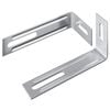 vidaXL Anti Tip Bracket Plain 2 pcs Silver 74.5 x 15 x 32 mm Iron