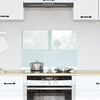 vidaXL Kitchen Backsplash White 70 x 50 cm Tempered Glass