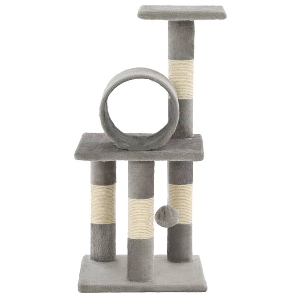 vidaXL Cat Tree with Sisal Scratching Posts 65 cm Grey