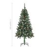 vidaXL Artificial Pre-lit Christmas Tree with Ball Set&Pine Cones 150 cm