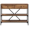 vidaXL Console Table with Drawer Brown 100 x 34.5 x 75 cm Wood