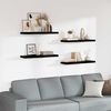 vidaXL Floating Wall Shelves 4 pcs High Gloss Black 80x23.5x3.8 cm MDF