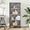 vidaXL Bookcase Grey Sonoma 60x35x139 cm Engineered Wood