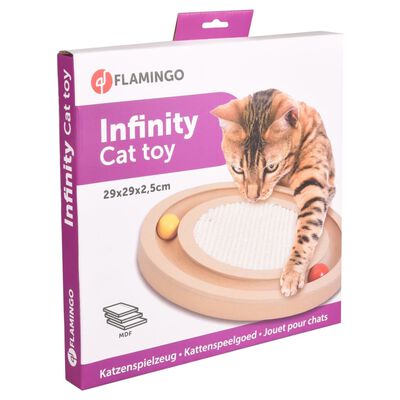 FLAMINGO Cat Toy Scratcher Infinity 29x29x2.5 cm Natural