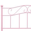 vidaXL Bed Frame without Mattress Pink Metal 140x200 cm
