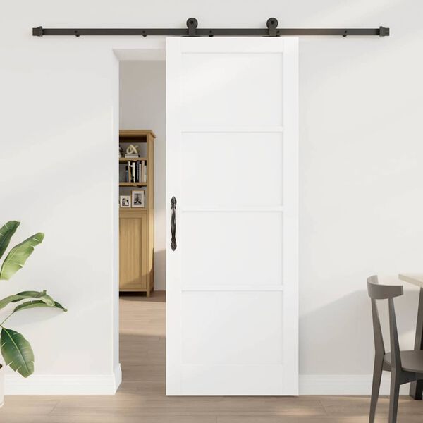 vidaXL Sliding Door ORKDAL White 78 x 211 cm Solid Pine Wood