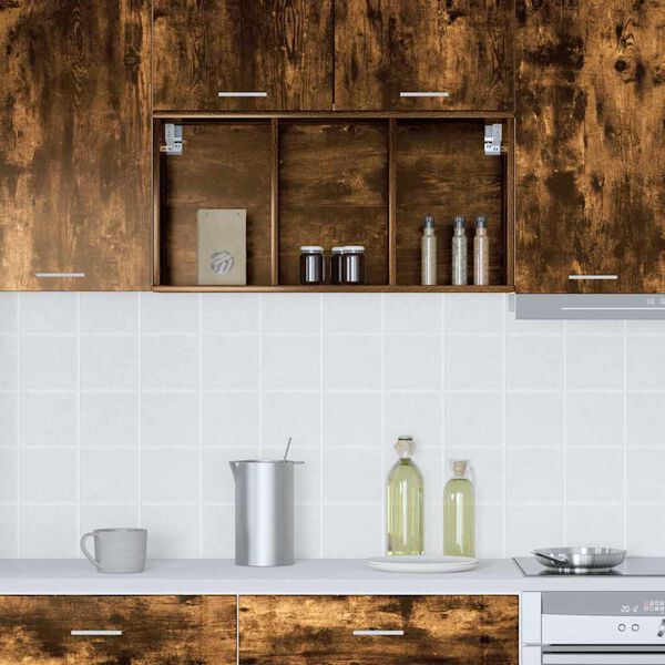 vidaXL Hanging Cabinet Smoked Oak 40 x 29.5 x 80 cm Engineered Wood