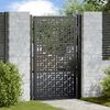 vidaXL Garden Gate Black 100x150 cm Steel Cross Design