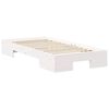 vidaXL Floor Bed Frame with Storage White 90 x 190 cm Solid pine wood