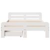 vidaXL Bed frame without Mattress White 135x190 cm Double Solid Wood Pine