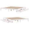 vidaXL Bed Frame with Drawers without Mattress White 180x200 cm Super King