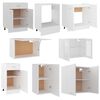 vidaXL 8 Piece Kitchen Cabinet Set Lyon White Engineered Wood