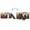 vidaXL Bunk Bed without Mattress with Slide White and Black 80x200 cm