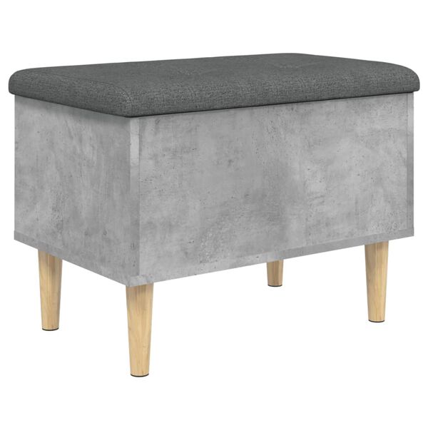 vidaXL Storage Bench Concrete Grey 62x42x46 cm Engineered Wood