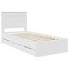 vidaXL Bed Frame with Drawer White 90 x 200 cm Engineer Wood