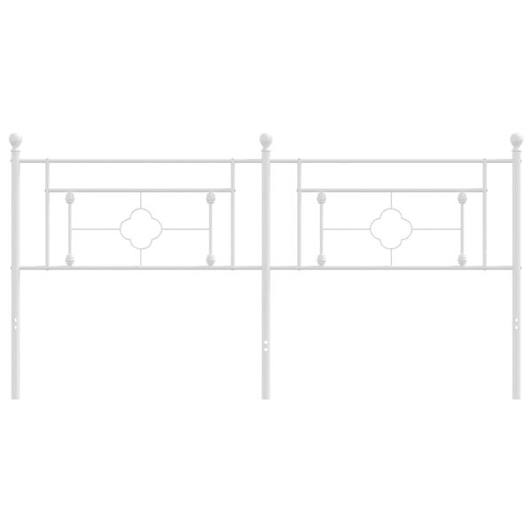 vidaXL Metal Replace Headboard White 180 cm