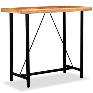 vidaXL Bar Table Solid Acacia Wood 120x60x107 cm
