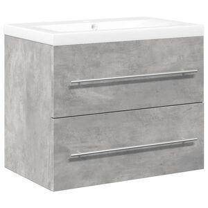 vidaXL 2 Piece Bathroom Furniture Set Concrete Grey Engineered Wood