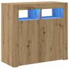 vidaXL Sideboard with LED Lights Artisan Oak 80x35x75 cm Engineered Wood