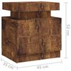 vidaXL Bedside Cabinet Smoked Oak 45x35x52 cm Engineered Wood