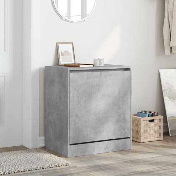 vidaXL Shoe Cabinet Concrete Grey 60x42x69 cm Engineered Wood