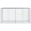vidaXL Gabion Basket with Cover 200x100x100 cm Galvanised Iron