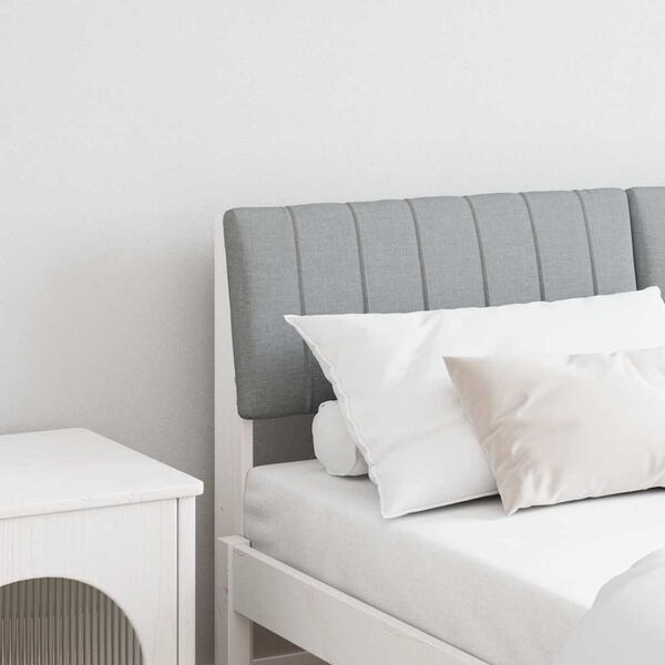 vidaXL Upholstered Headboard Light Grey 135 cm Solid Pine Wood
