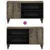 vidaXL TV Cabinet Light Grey 80x31.5x46 cm Solid Wood Mango