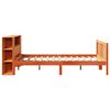 vidaXL Bookcase Bed without Mattress Wax Brown 140x190 cm Solid Wood Pine