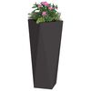 vidaXL Planter Black 30 x 30 x 75 cm Steel
