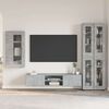 vidaXL TV Cabinet Set with Drawer FLORIN Concrete Grey Engineered Wood