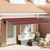 vidaXL Retractable Awning Manual Burgundy 350 x 200 cm Fabric