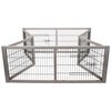 FLAMINGO Foldable Rabbit Hutch with 2 Doors Mel 116x112x45 cm