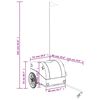 vidaXL Bike Trailer Black and Blue 30 kg Iron