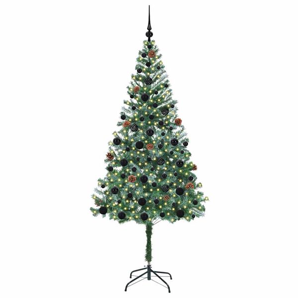 vidaXL Artificial Christmas Tree with Stand Green 180 cm PVC and Steel