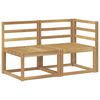 vidaXL Outdoor Middle and Corner Sofa 2 Piece White Solid Acacia Wood