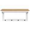 vidaXL Coat Rack Hill White and Honey Brown 90 x 35 x 41.5 cm
