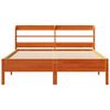 vidaXL Bed Frame without Mattress Wax Brown 135x190 cm Double Solid Wood Pine