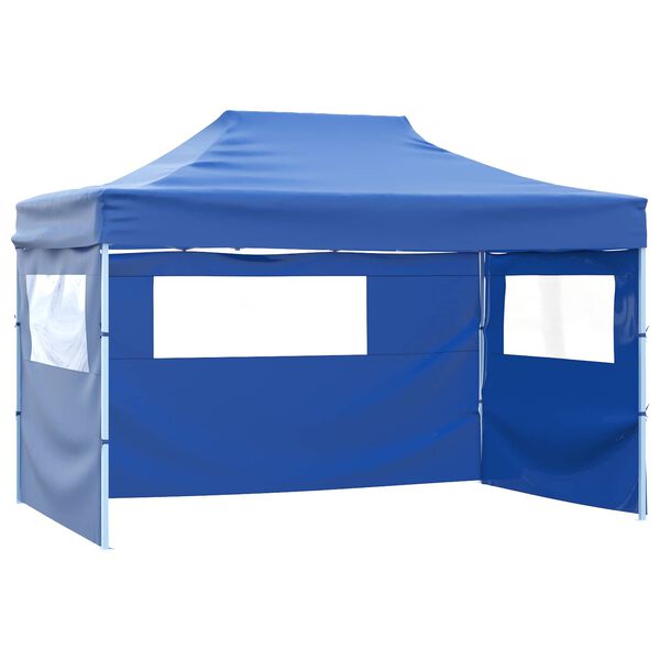 vidaXL Party Tent Folding Blue 291 x 431 x 315 cm Oxford Fabric