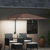 vidaXL Garden Parasol Taupe 248.5 x 247.5 x 160 cm Polyester and Steel