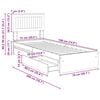 vidaXL Storage Bed with Drawer Sonoma Oak 75 x 190 cm Engineered Wood
