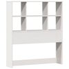 vidaXL Bookcase Bed without Mattress White 90x190cm Single Solid Wood Pine
