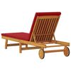 vidaXL Sun Lounger Reclining Brown 63 x 199 x 85cm Solid Acacia wood